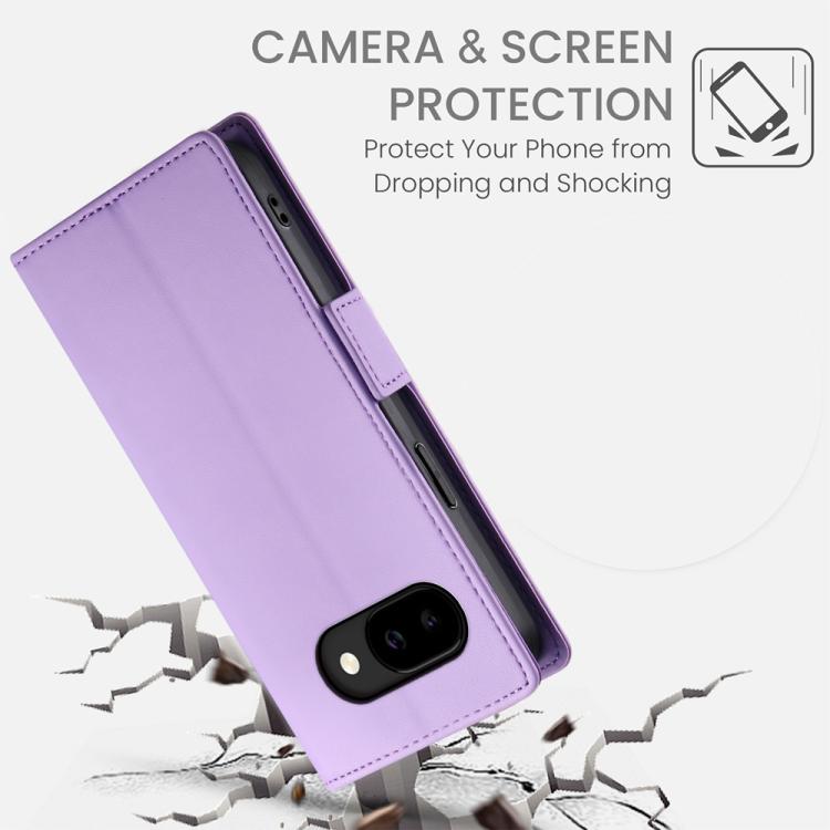 For Google Pixel 10a Side Buckle Magnetic Frosted Leather Phone Case