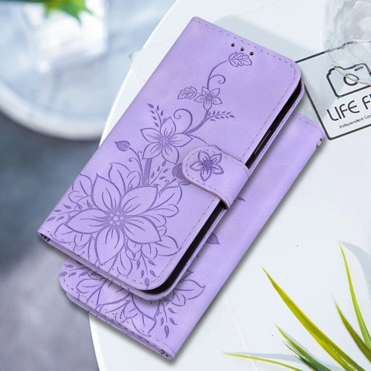 For Xiaomi 14T Lily Embossed Leather Phone Case