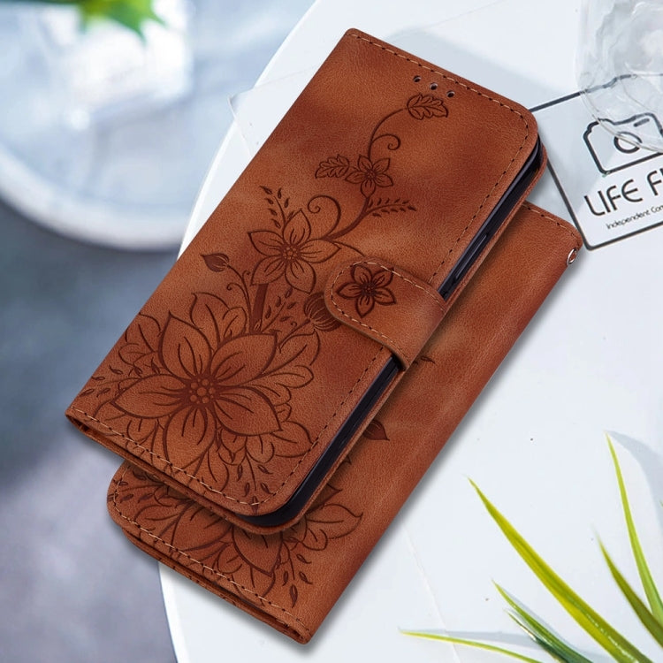 For Xiaomi 14T Pro Lily Embossed Leather Phone Case