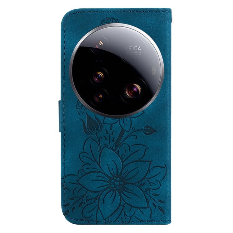 For Xiaomi 15 Ultra Lily Embossed Leather Phone Case