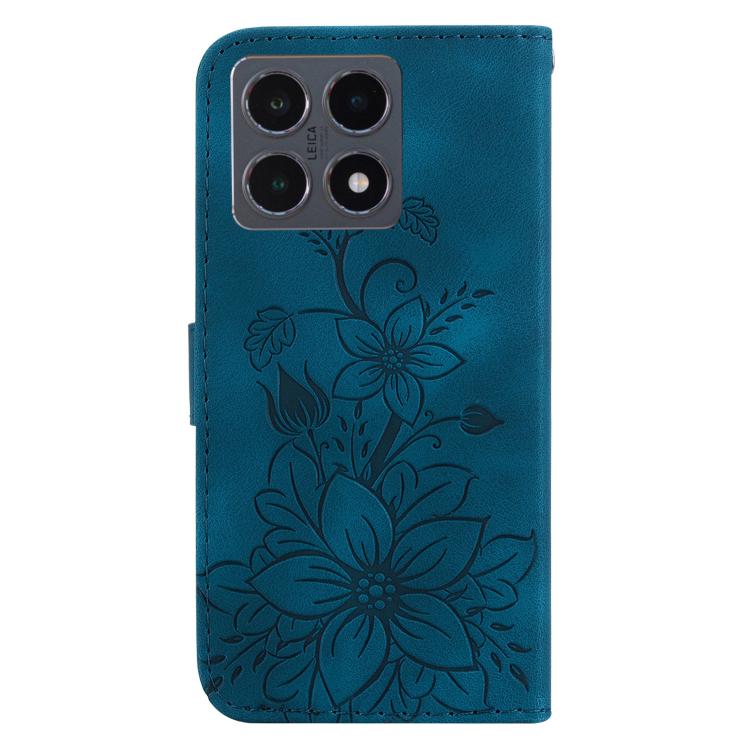 For Xiaomi 15T 5G Lily Embossed Leather Phone Case