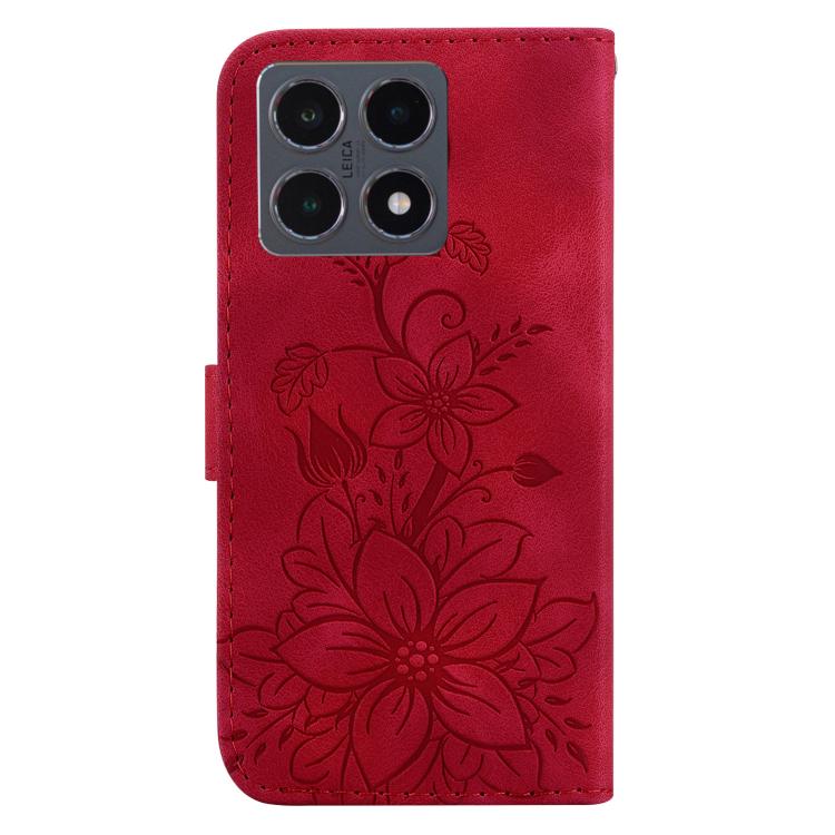 For Xiaomi 15T 5G Lily Embossed Leather Phone Case