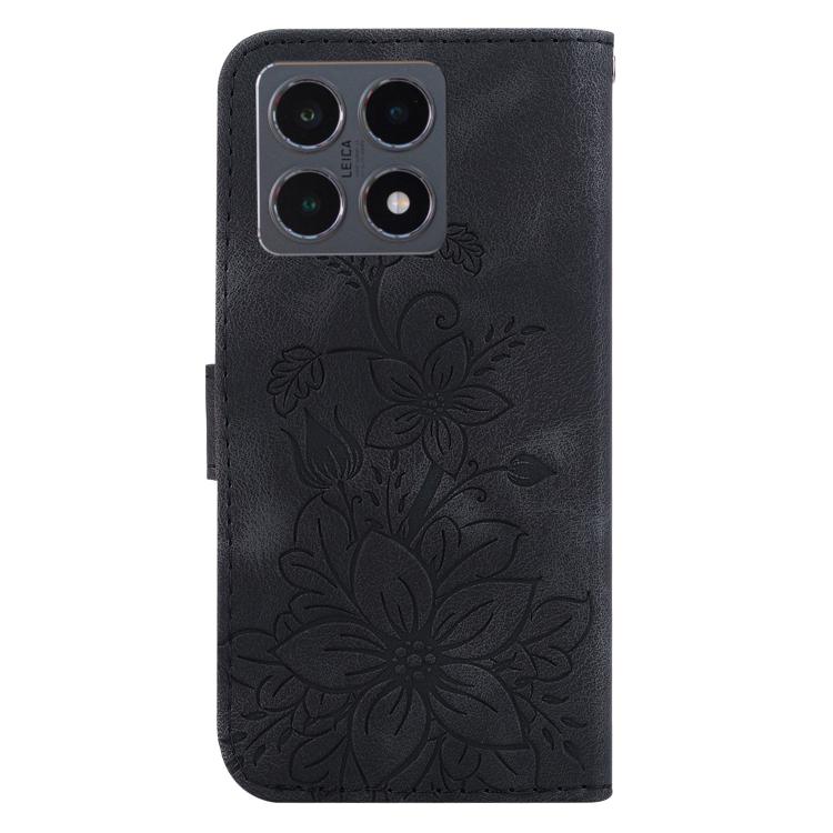 For Xiaomi 15T 5G Lily Embossed Leather Phone Case