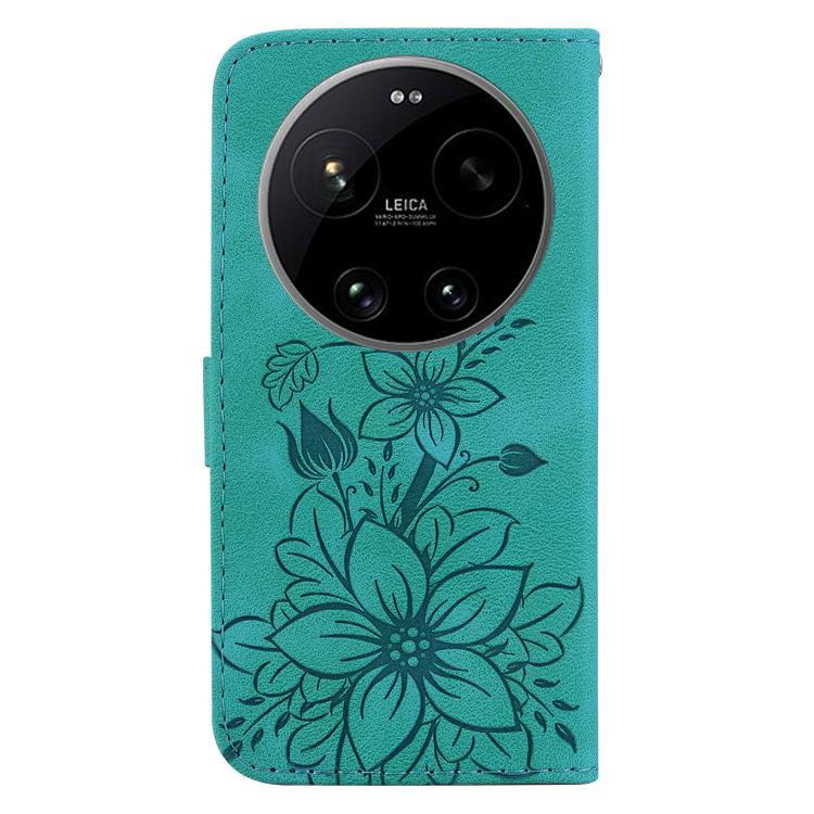 For Xiaomi 17 Ultra Lily Embossed Leather Phone Case