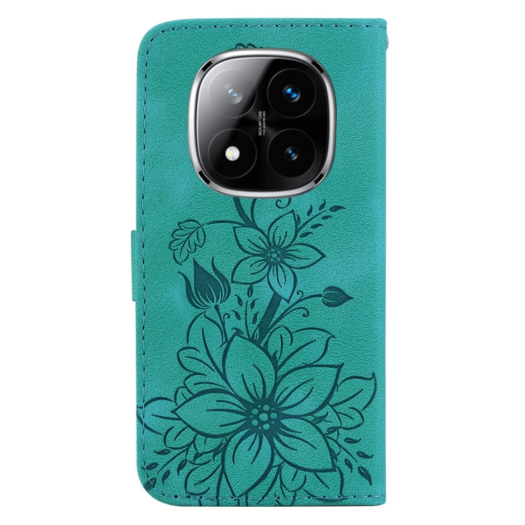 For Redmi Note 14 Pro / Note 14 Pro+ 5G Lily Embossed Leather Phone Case