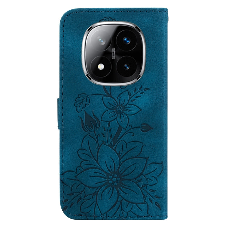 For Redmi Note 14 Pro / Note 14 Pro+ 5G Lily Embossed Leather Phone Case