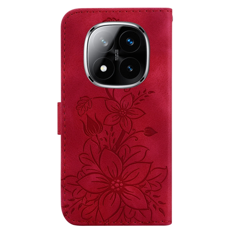 For Redmi Note 14 Pro / Note 14 Pro+ 5G Lily Embossed Leather Phone Case