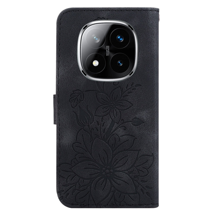 For Redmi Note 14 Pro / Note 14 Pro+ 5G Lily Embossed Leather Phone Case