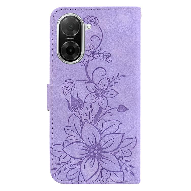For Redmi A5 4G 173.3mm Lily Embossed Leather Phone Case