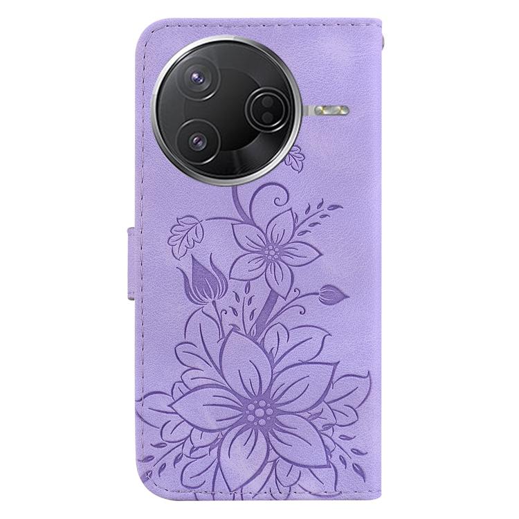 For Redmi K80 / K80 Pro / Xiaomi Poco F7 Pro Lily Embossed Leather Phone Case