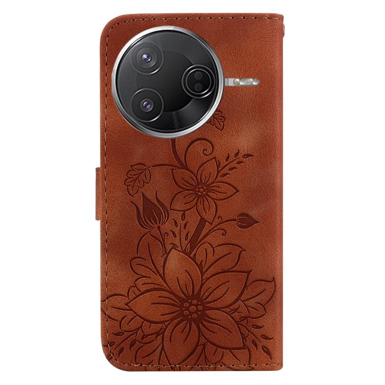 For Redmi K80 / K80 Pro / Xiaomi Poco F7 Pro Lily Embossed Leather Phone Case