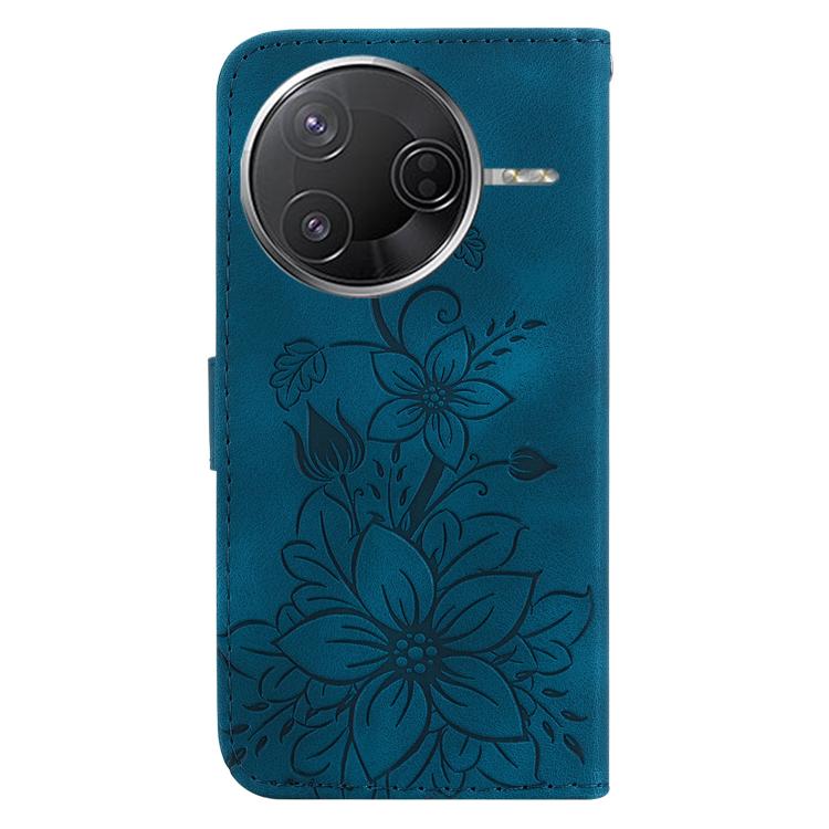 For Redmi K80 / K80 Pro / Xiaomi Poco F7 Pro Lily Embossed Leather Phone Case