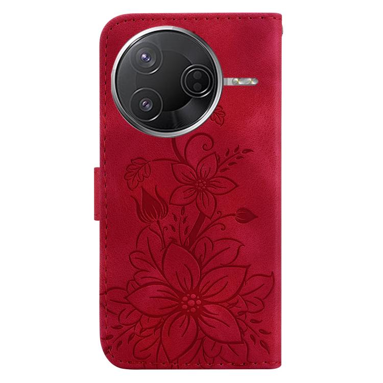 For Redmi K80 / K80 Pro / Xiaomi Poco F7 Pro Lily Embossed Leather Phone Case