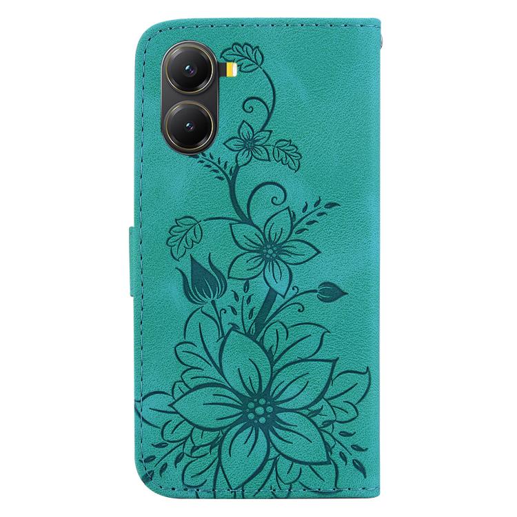 For Redmi Turbo 4 / Xiaomi Poco X7 Pro Lily Embossed Leather Phone Case