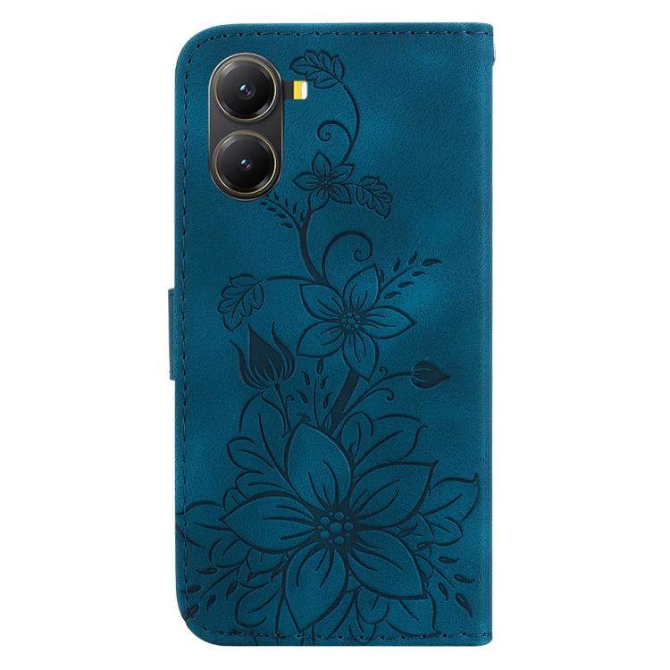 For Redmi Turbo 4 / Xiaomi Poco X7 Pro Lily Embossed Leather Phone Case