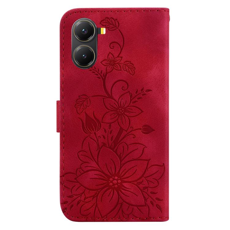For Redmi Turbo 4 / Xiaomi Poco X7 Pro Lily Embossed Leather Phone Case