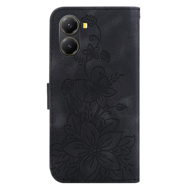 For Redmi Turbo 4 / Xiaomi Poco X7 Pro Lily Embossed Leather Phone Case
