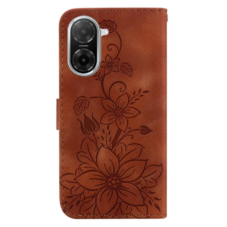 For Redmi A5 4G 171.7mm Lily Embossed Leather Phone Case