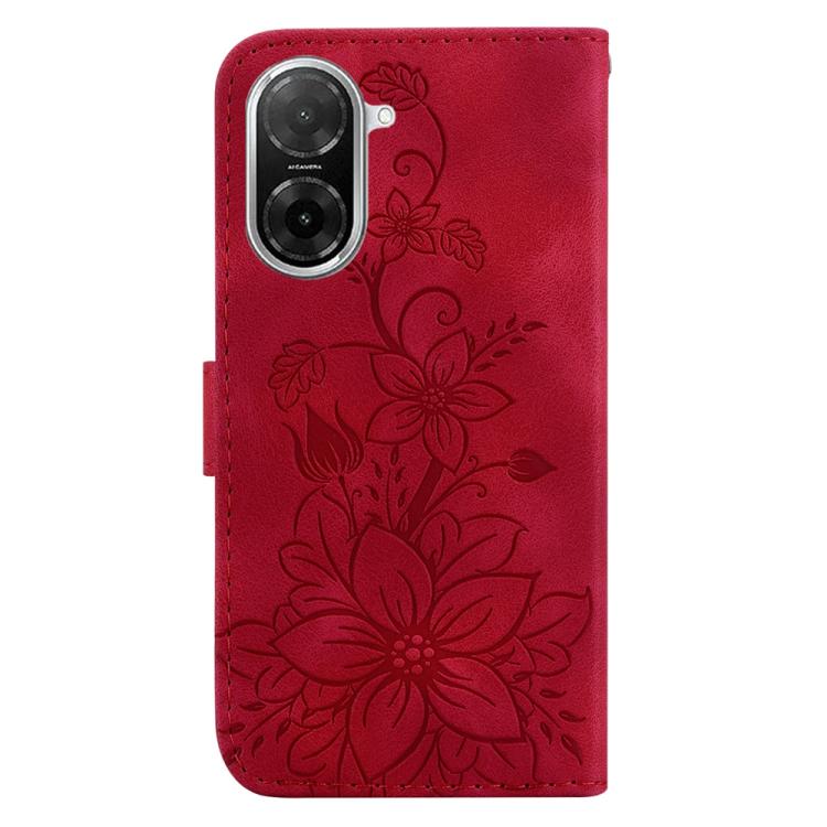 For Redmi A5 4G 171.7mm Lily Embossed Leather Phone Case