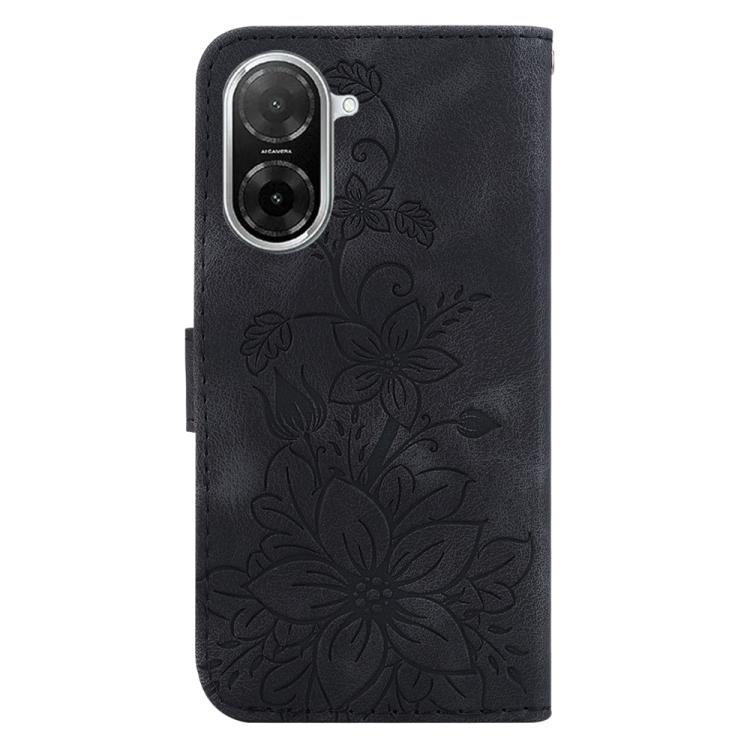 For Redmi A5 4G 171.7mm Lily Embossed Leather Phone Case
