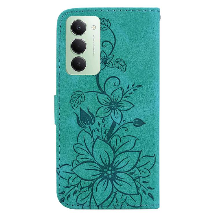 For Redmi 15 5G / 4G EU 171mm Lily Embossed Leather Phone Case
