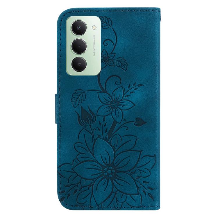 For Redmi 15 5G / 4G EU 171mm Lily Embossed Leather Phone Case