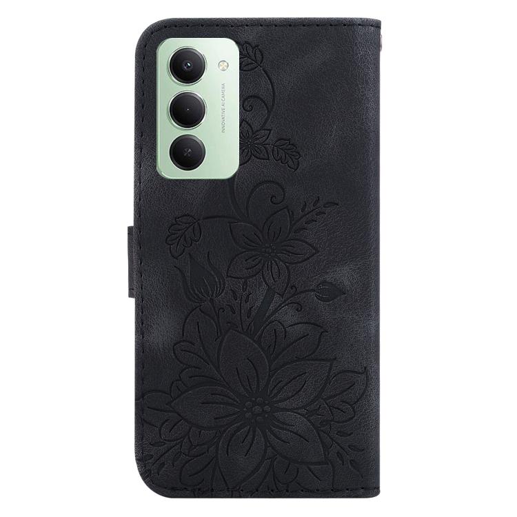 For Redmi 15 5G / 4G EU 171mm Lily Embossed Leather Phone Case