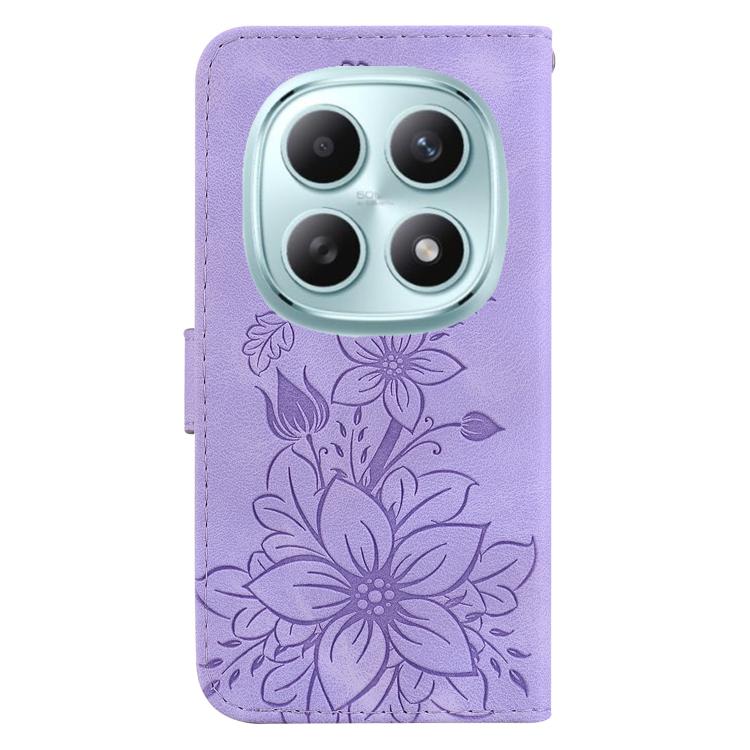 For Redmi Note 15 4G / 5G 164mm / Poco M8 5G Lily Embossed Leather Phone Case