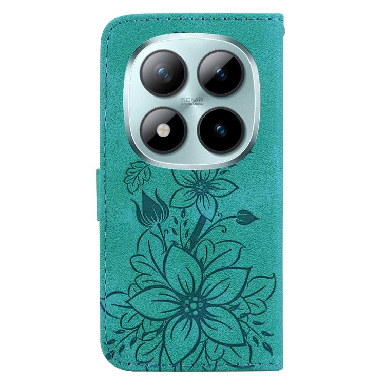 For Redmi Note 15 Pro 5G Global 163.6mm Lily Embossed Leather Phone Case