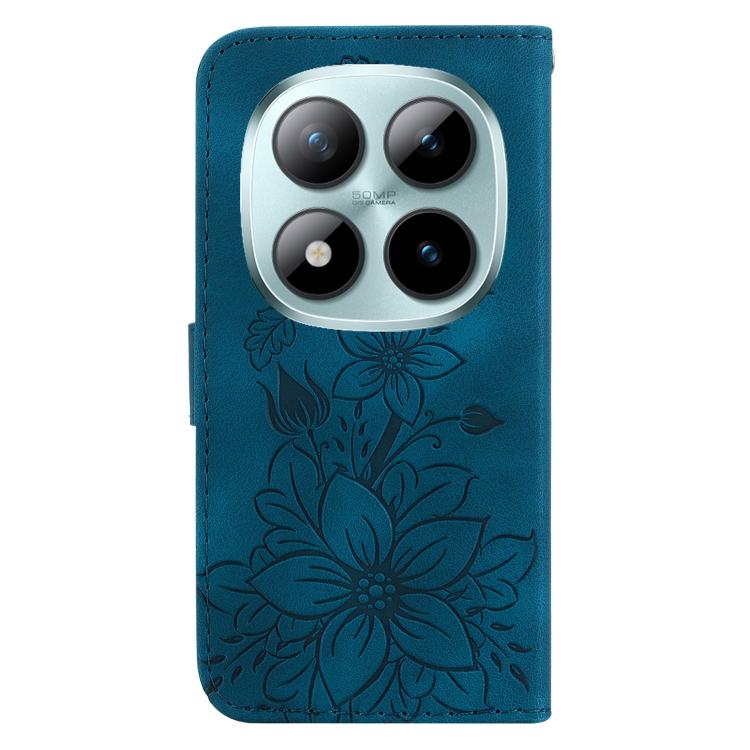 For Redmi Note 15 Pro 5G Global 163.6mm Lily Embossed Leather Phone Case