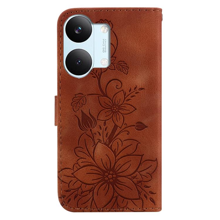 For Redmi Turbo 5 Max 5G / Poco X8 Pro Max 5G Lily Embossed Leather Phone Case