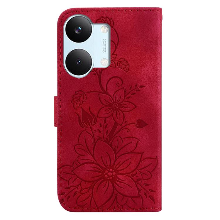 For Redmi Turbo 5 Max 5G / Poco X8 Pro Max 5G Lily Embossed Leather Phone Case