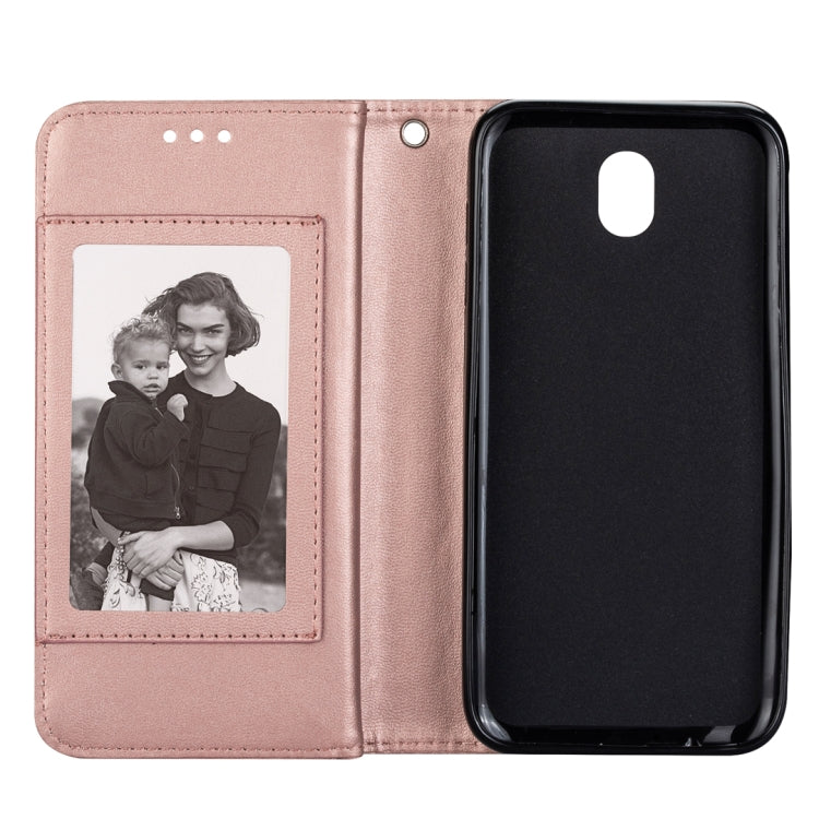 For Samsung Galaxy J7 (2018) Ultra-thin 9 Card Horizontal Flip Leather Case, with Card Slots & Holder & Lanyard