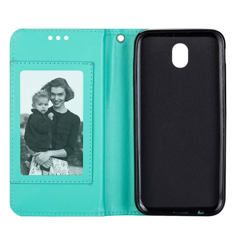 For Samsung Galaxy J7 (2018) Ultra-thin 9 Card Horizontal Flip Leather Case, with Card Slots & Holder & Lanyard