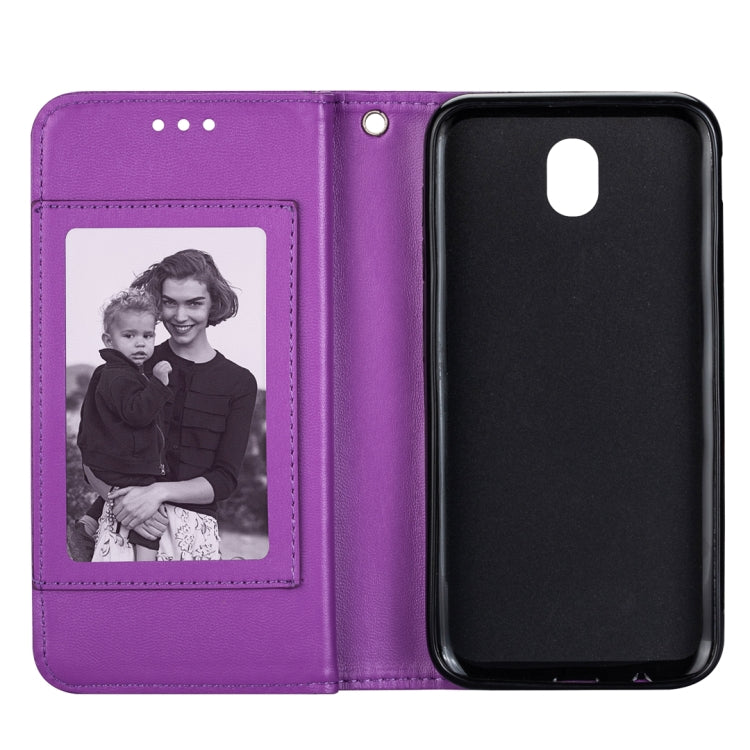 For Samsung Galaxy J7 (2018) Ultra-thin 9 Card Horizontal Flip Leather Case, with Card Slots & Holder & Lanyard
