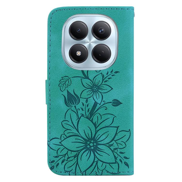 For Redmi Note 15 Pro 4G Global 163.2mm Lily Embossed Leather Phone Case