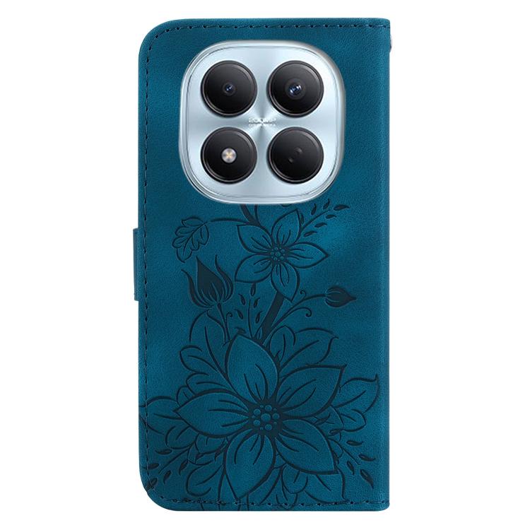 For Redmi Note 15 Pro 4G Global 163.2mm Lily Embossed Leather Phone Case