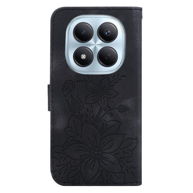 For Redmi Note 15 Pro 4G Global 163.2mm Lily Embossed Leather Phone Case