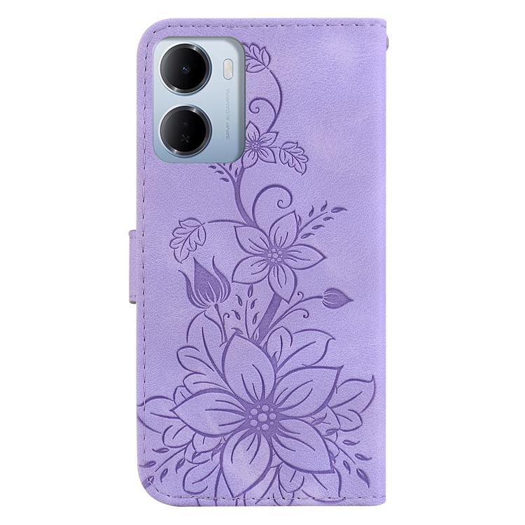 For Redmi 15a 5G Lily Embossed Leather Phone Case