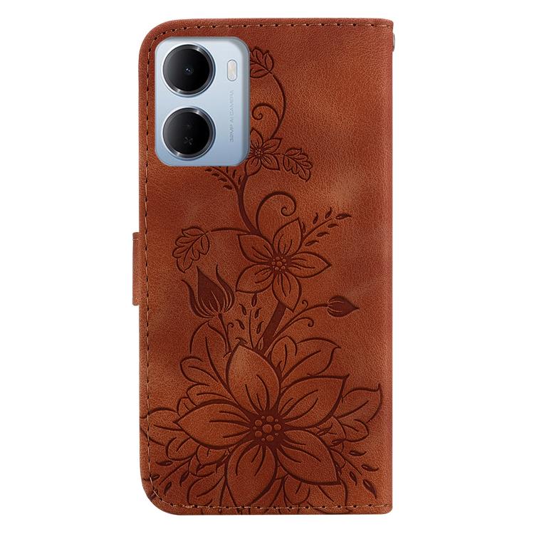 For Redmi 15a 5G Lily Embossed Leather Phone Case