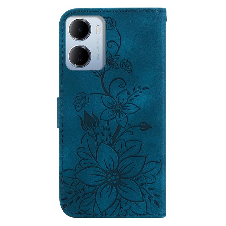 For Redmi 15a 5G Lily Embossed Leather Phone Case