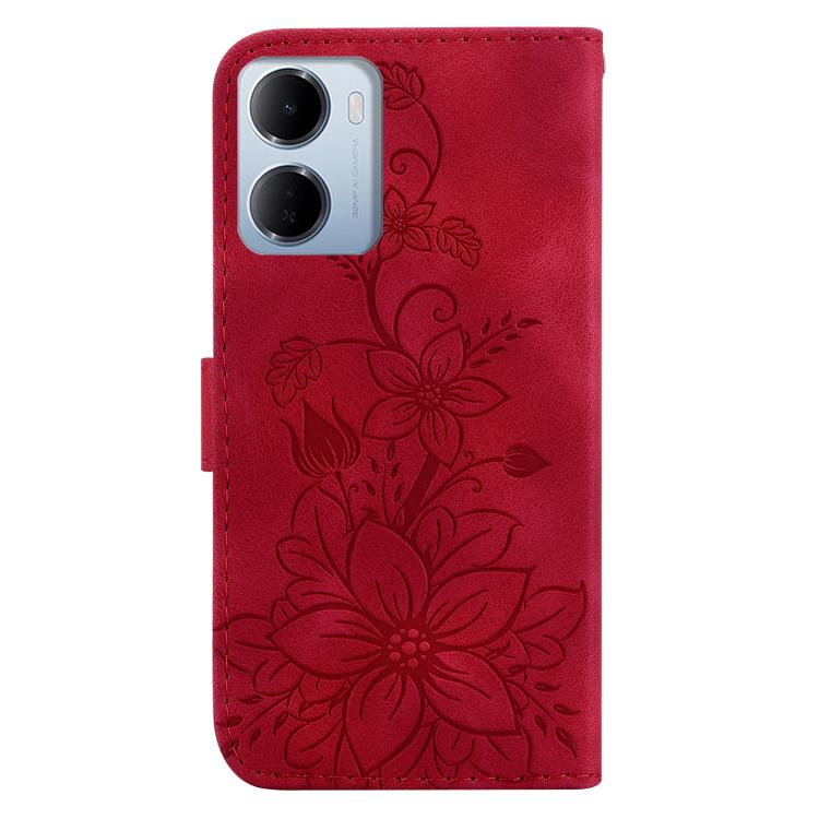 For Redmi 15a 5G Lily Embossed Leather Phone Case