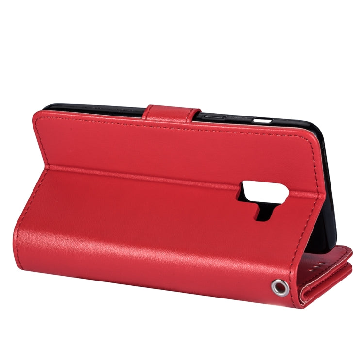 For Samsung Galaxy A6 (2018) Ultra-thin 9 Card Horizontal Flip Leather Case, with Card Slots & Holder & Lanyard