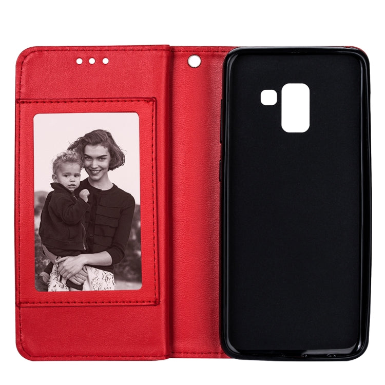 For Samsung Galaxy A6 (2018) Ultra-thin 9 Card Horizontal Flip Leather Case, with Card Slots & Holder & Lanyard