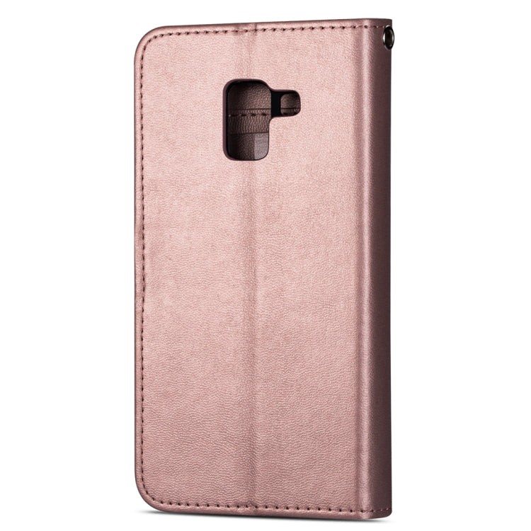 For Samsung Galaxy A6 (2018) Ultra-thin 9 Card Horizontal Flip Leather Case, with Card Slots & Holder & Lanyard
