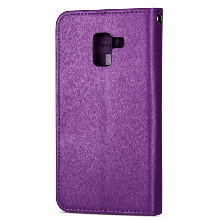 For Samsung Galaxy A6 (2018) Ultra-thin 9 Card Horizontal Flip Leather Case, with Card Slots & Holder & Lanyard