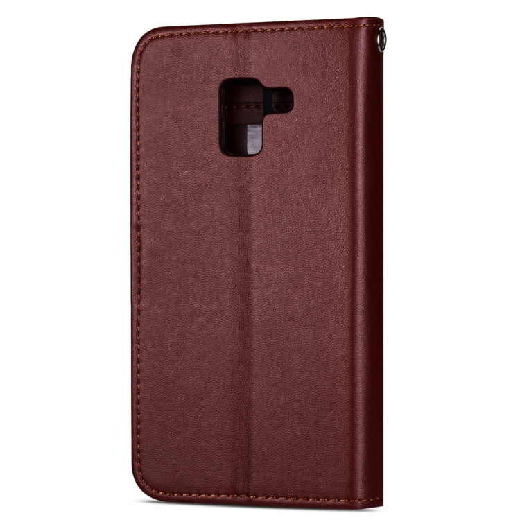 For Samsung Galaxy A6 (2018) Ultra-thin 9 Card Horizontal Flip Leather Case, with Card Slots & Holder & Lanyard