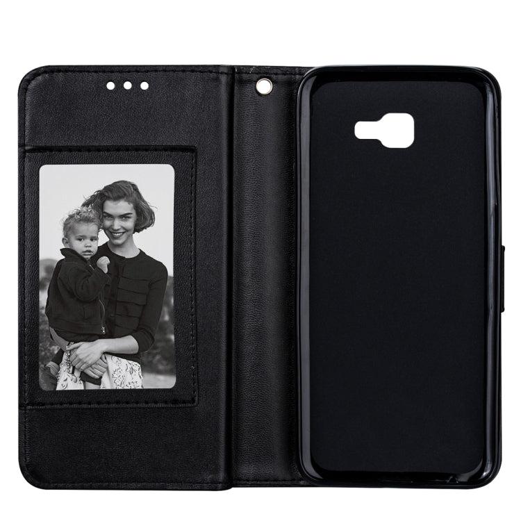 For Samsung Galaxy J4+ Ultra-thin 9 Card Horizontal Flip Leather Case, with Card Slots & Holder & Lanyard