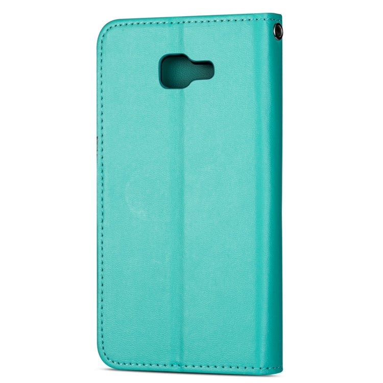 For Samsung Galaxy J4+ Ultra-thin 9 Card Horizontal Flip Leather Case, with Card Slots & Holder & Lanyard