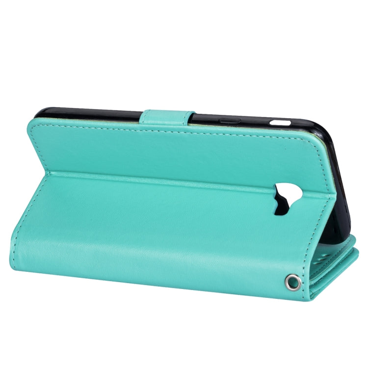 For Samsung Galaxy J4+ Ultra-thin 9 Card Horizontal Flip Leather Case, with Card Slots & Holder & Lanyard